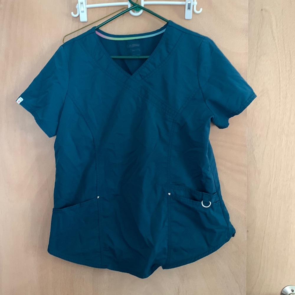 Scrubstar scrub top, emerald blue/green
